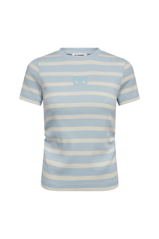 Co´Couture - 43015 Grannycc Gathering Stripe Tee 503903 - 00030 - Offwhite/Paleblue