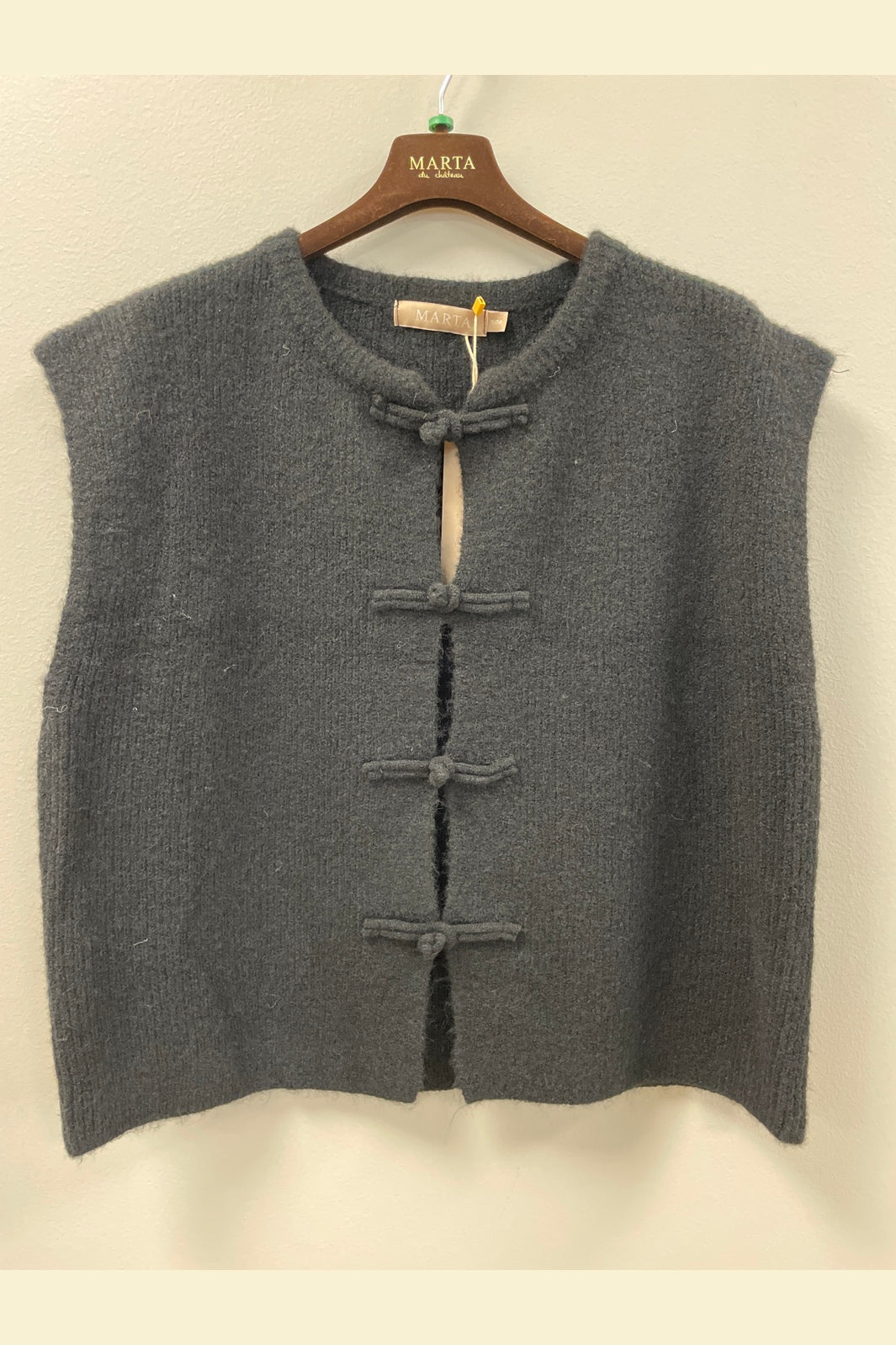 Marta Du Chateau - Mdccelestia Knit Vest 9980 - Black