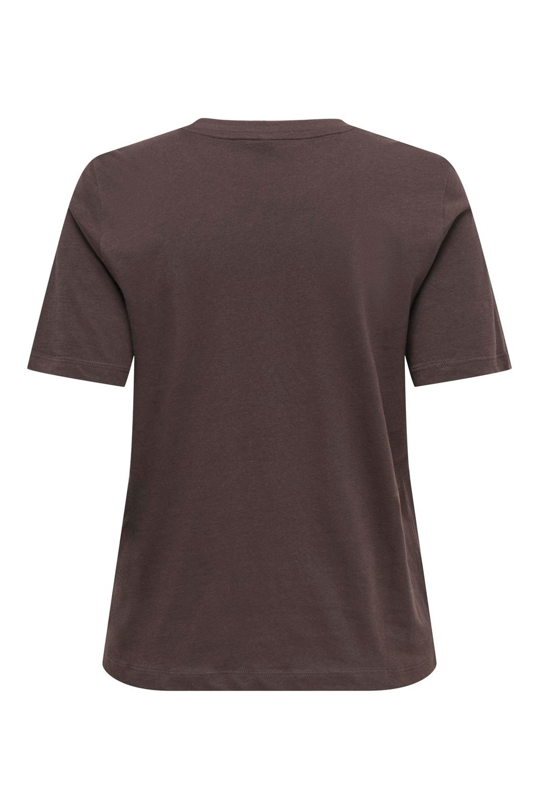 Only - Onlhappy S/S Emb Top - 5204457 Coffee Bean Chambray Heart