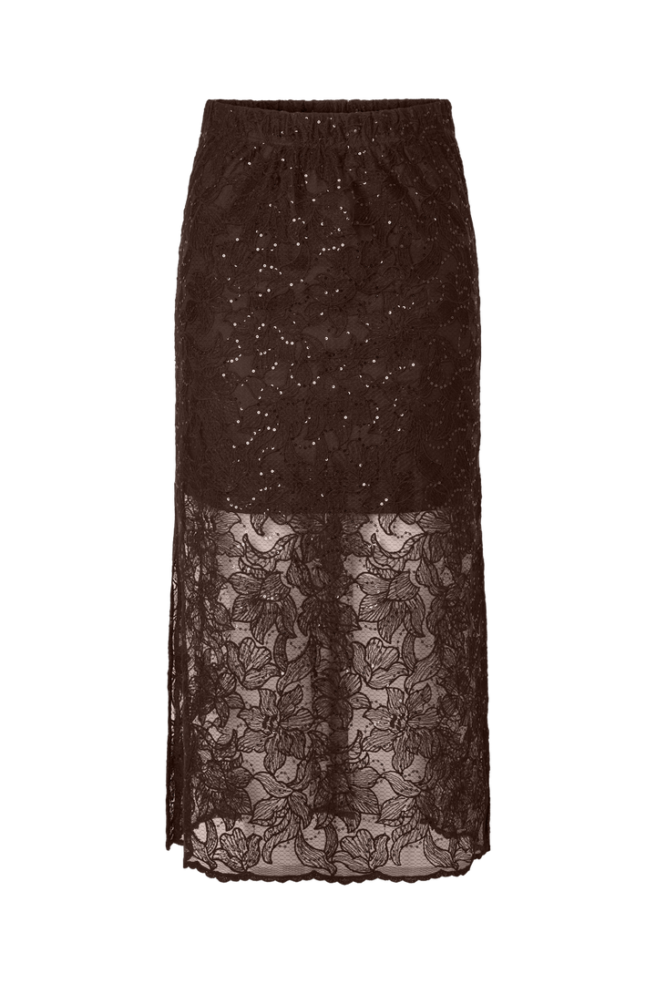 Pieces - Pclouise Midi Skirt - 5067495 Delicioso Tone In Tone Sequens