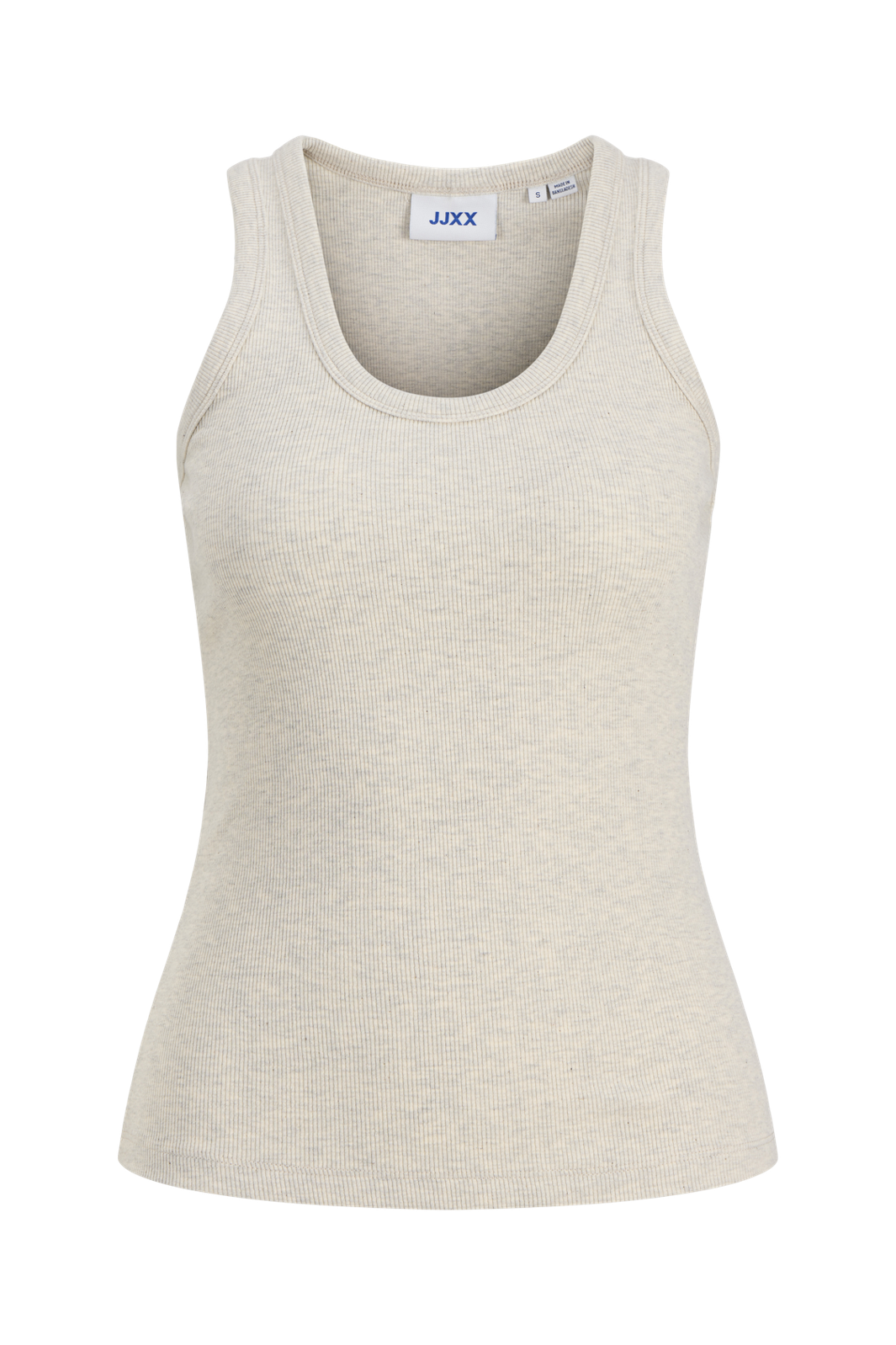 Jjxx - Jxfrida Sl U-Neck Top - 5018836 Oatmeal Melange