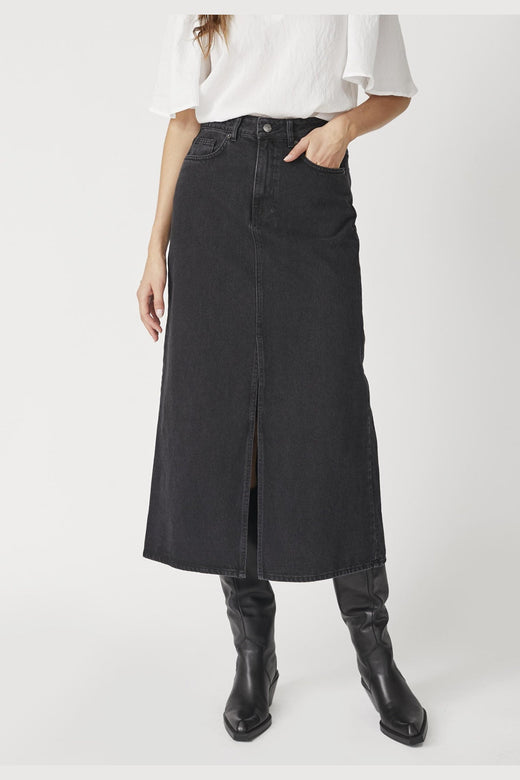 Co´Couture - 34042 Vikacc Slit Denim Skirt 505953 - 00000 - Black