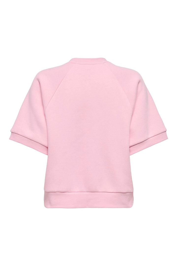 Only - Onlsina S/S O-Neck Terry Emb Swt - 5028260 Romance Rose Love