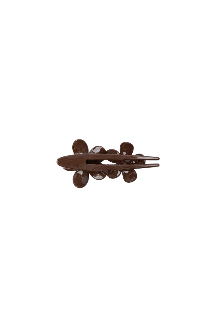 Black Colour - Bcrosella Flower Hair Clip 6074 - Coffee
