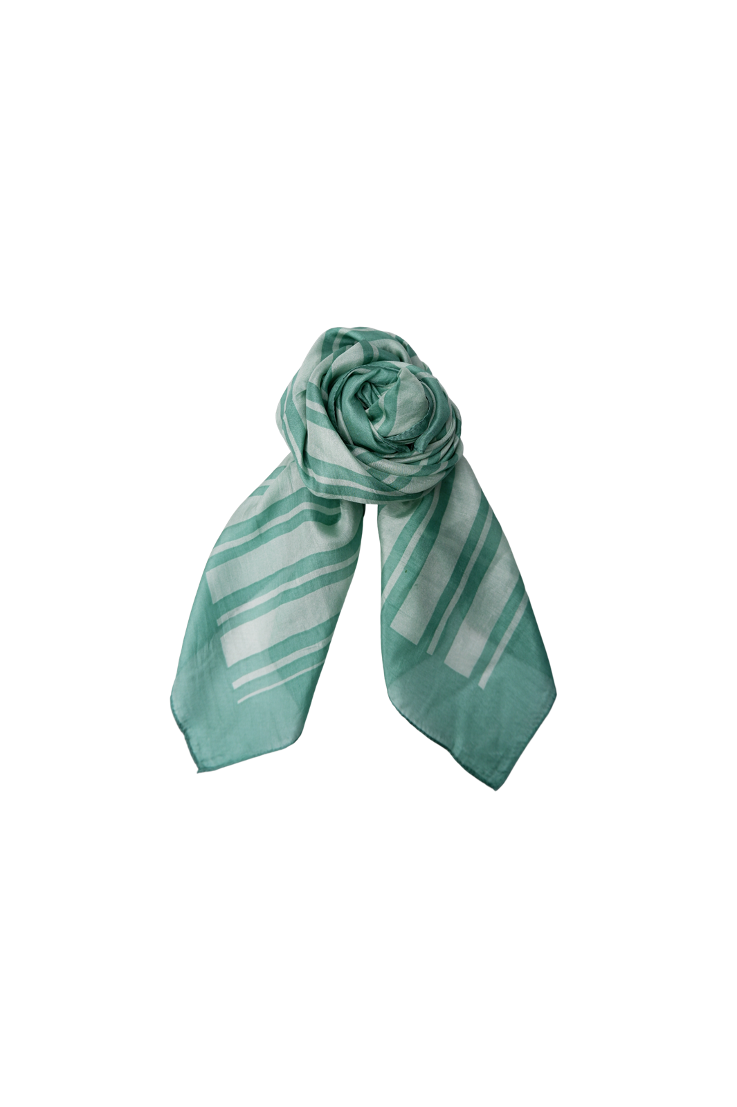 Black Colour - Bckaisa Silk Scarf 208429 - Mint