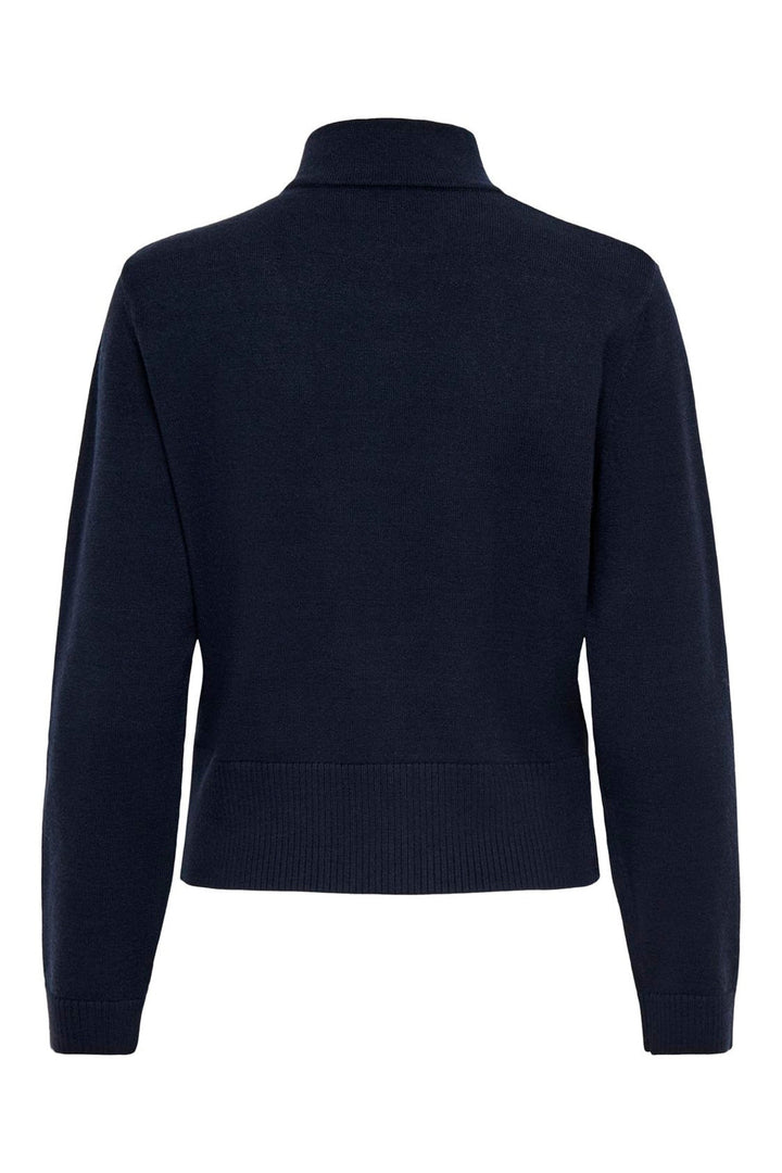 Only - Onlmio Ls Mockneck Utility Assym Knt - 5252816 Night Sky Gold Button