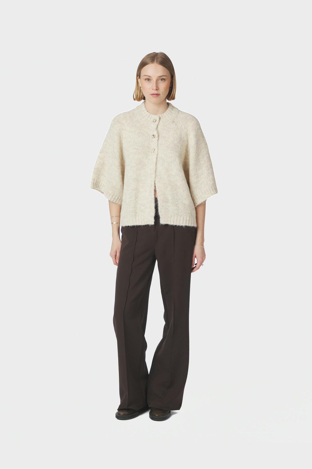 Neo Noir - Benuta Fluffy Knit Cardigan 165816 - 124 - Ivory
