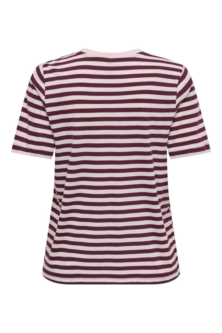 Only - Onlhappy S/S Emb Top - 5204485 Winetasting Pale Lilac (Uni) - Winetasting Emb Heart