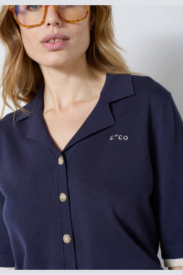 Co´Couture - 42019 Luecc Crop Cardigan 503863 - 00003 - Navy
