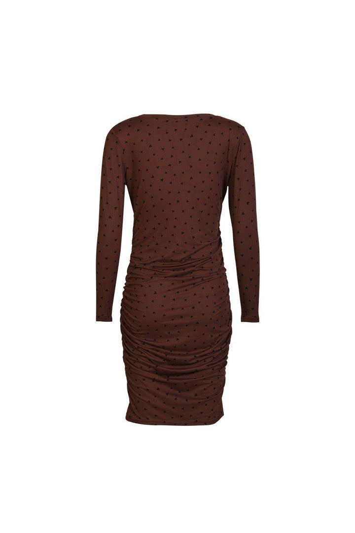 Liberte - Alma-Long-Dress 9506 - Brown Black Heart