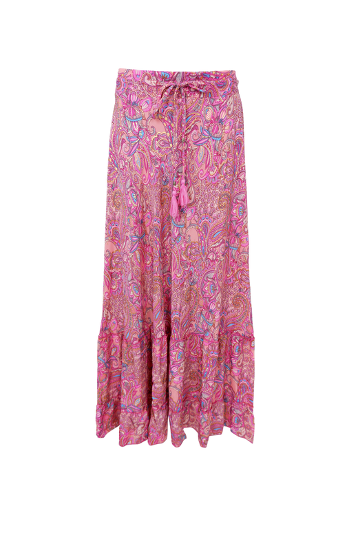 Black Colour - Bcluna Maxi Frill Skirt 39133 - Pink Vibe