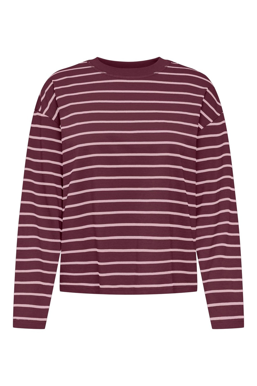 Only - Onlhappy L/S O-Neck Stripe Tee - 5203236 Fig Pale Lilac Lena