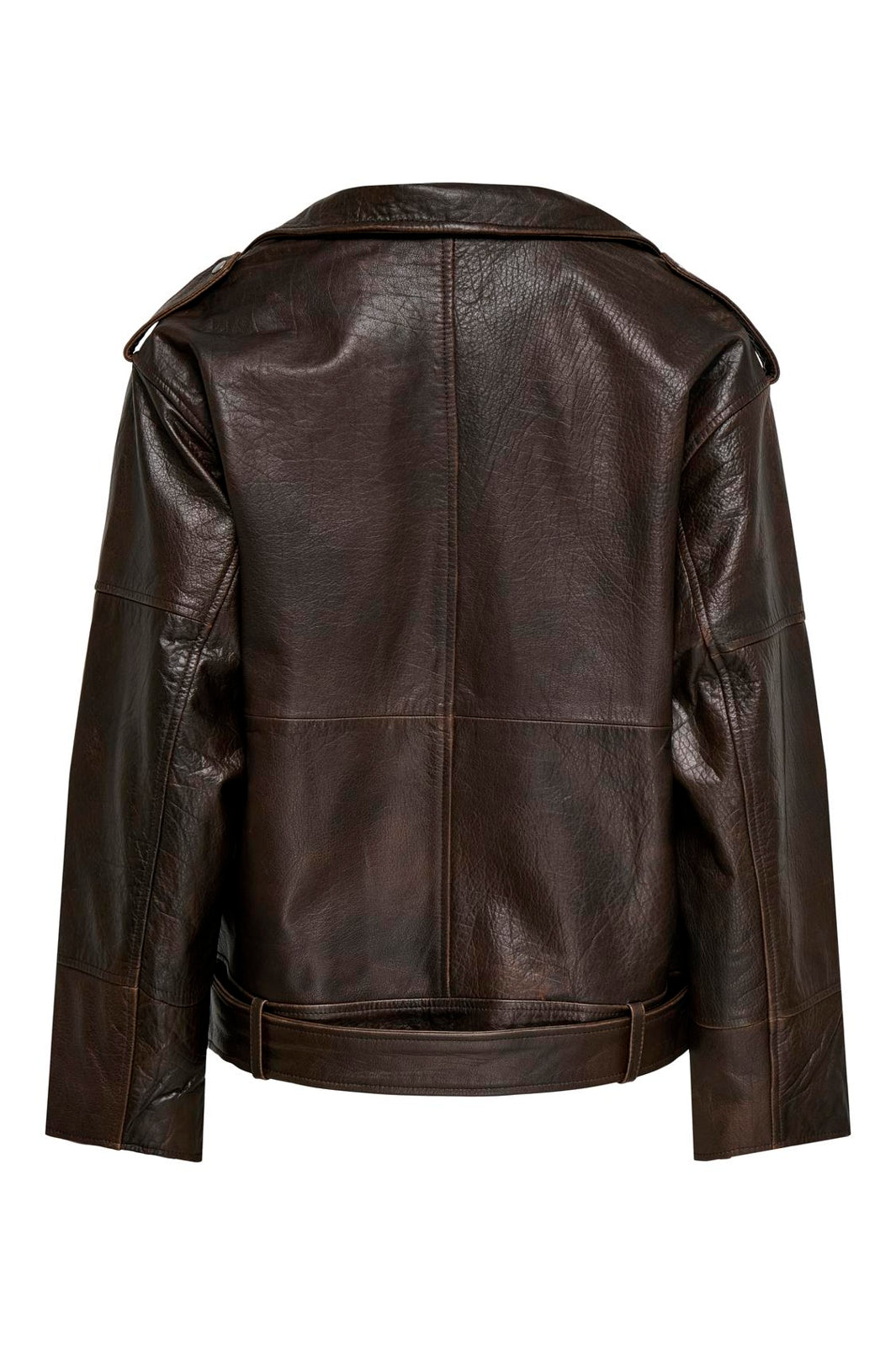 Only - Onlpetra Real Leather Biker - 5275663 Carafe Washed