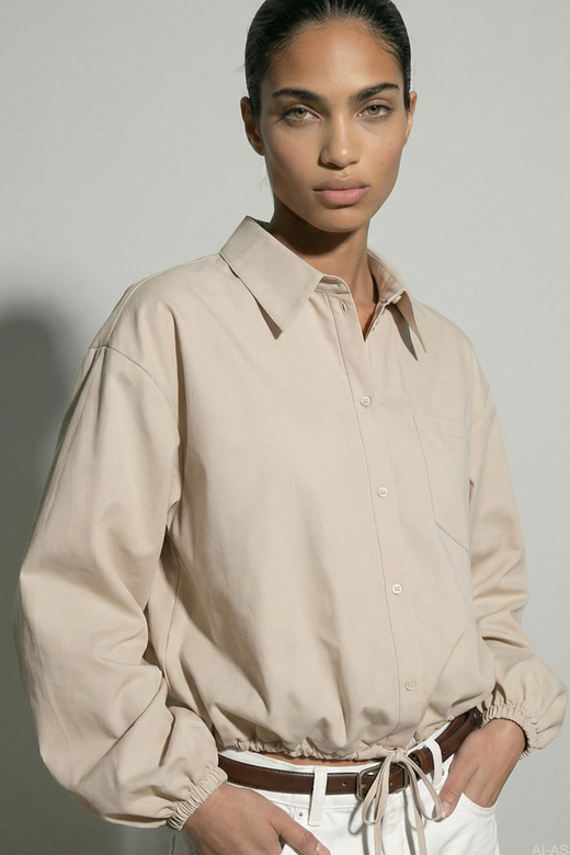 Hypedrop - Hdkaren Ls Volume Tie Shirt 32000841 - 5189344 - White Swan