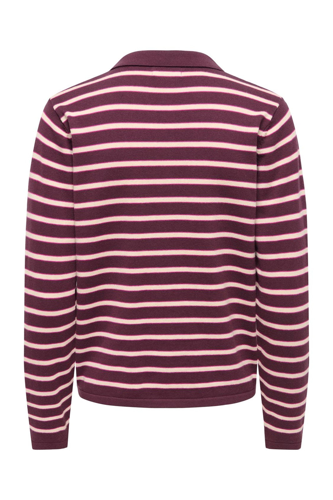 JDY - Jdyina L/S Polo Pullover Knt - 5108258 Sassafras Sandshell / Fuchsia Red