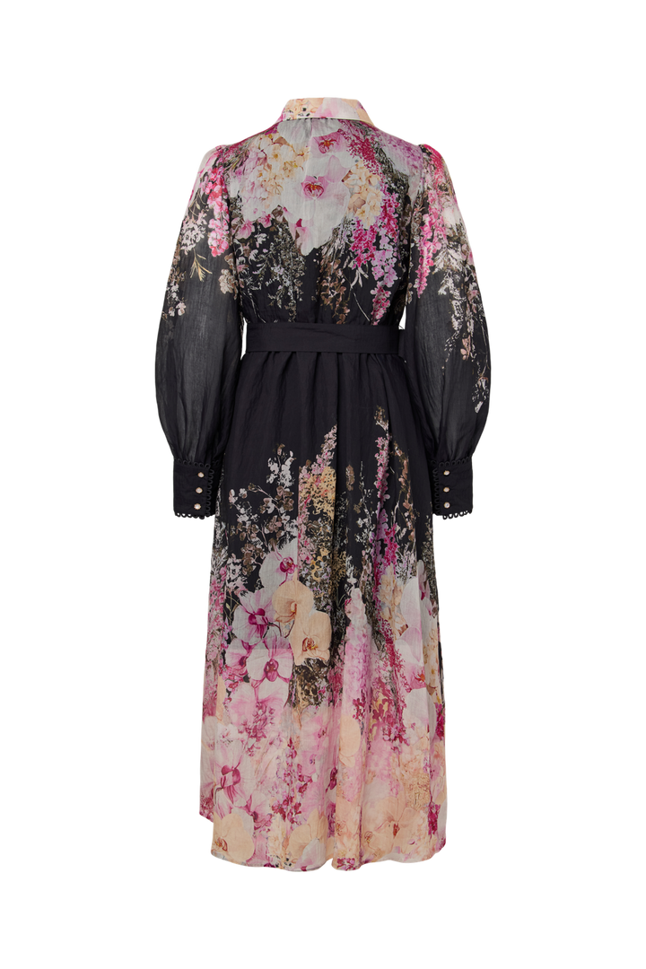 YAS - Yasromantica Ls Long Dress - 5102696 Black New Romantica Print