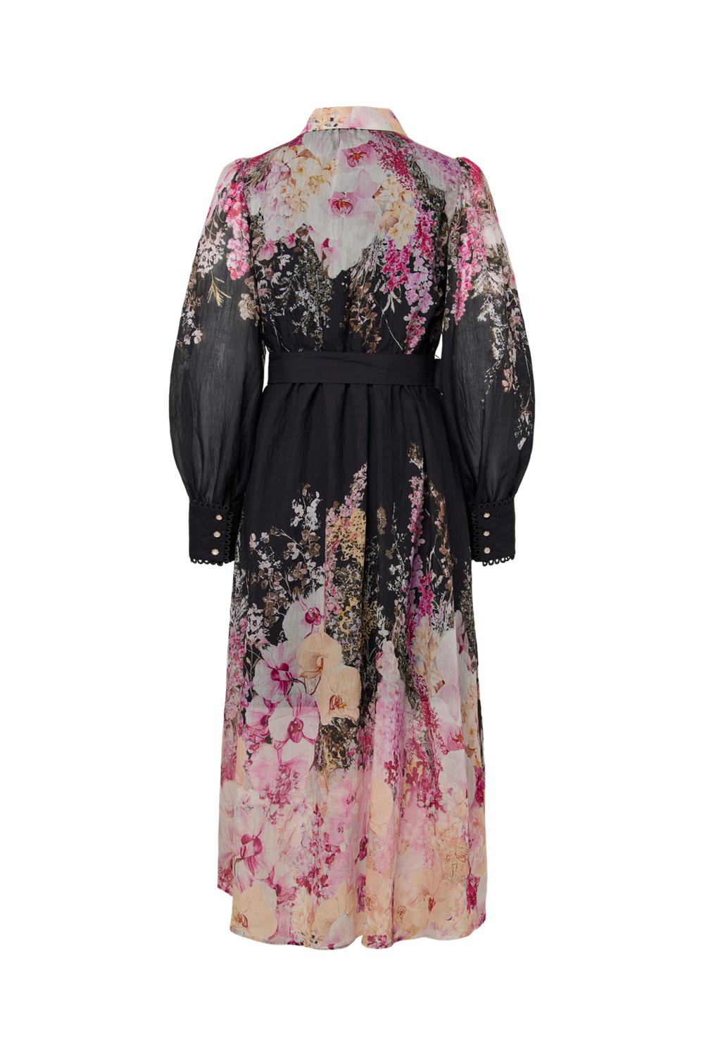 YAS - Yasromantica Ls Long Dress - 5102696 Black New Romantica Print