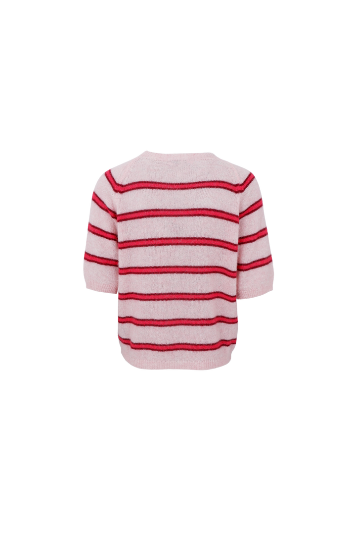 Black Colour - Bcdell Ss Jumper 1246 - Rose Red