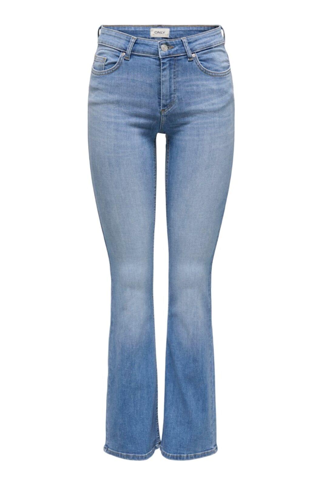 Only - Onlblush Back Pock Fla Tai222 Dnmnoos - 4665682 Medium Blue Denim Jeans 