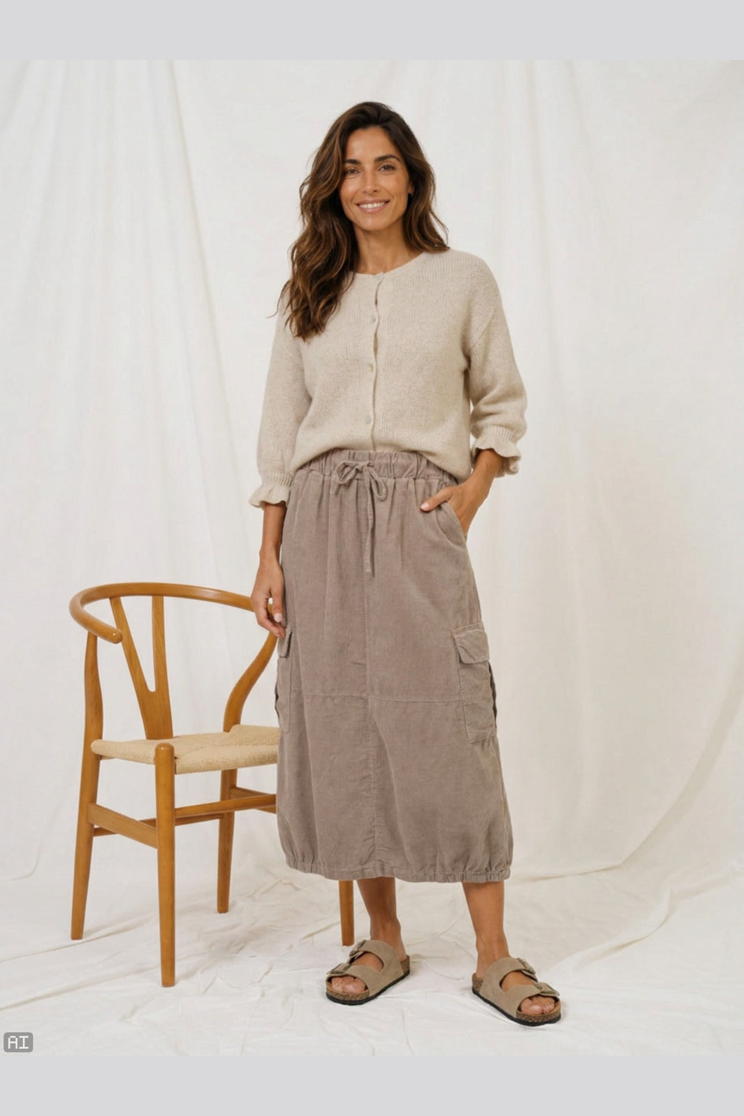 Marta Du Chateau - Mdcgarda Skirt 8758 - Fango60