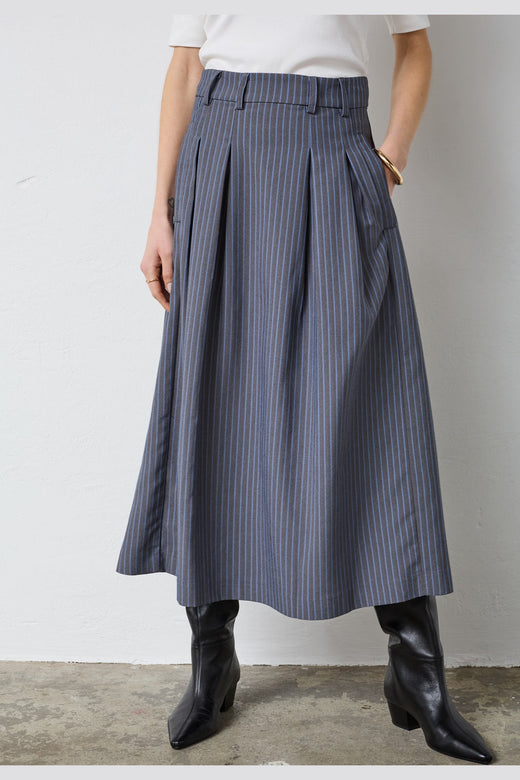 Co´Couture - 44016 Salviecc Anya Pleat Skirt 504042 - 00006 - Denim Blue