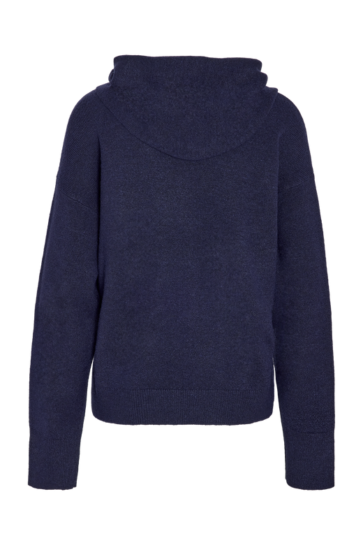 Noisy May - Nmsabrina L/S O-Neck Scarf Knit Top - 5263381 Navy Blazer