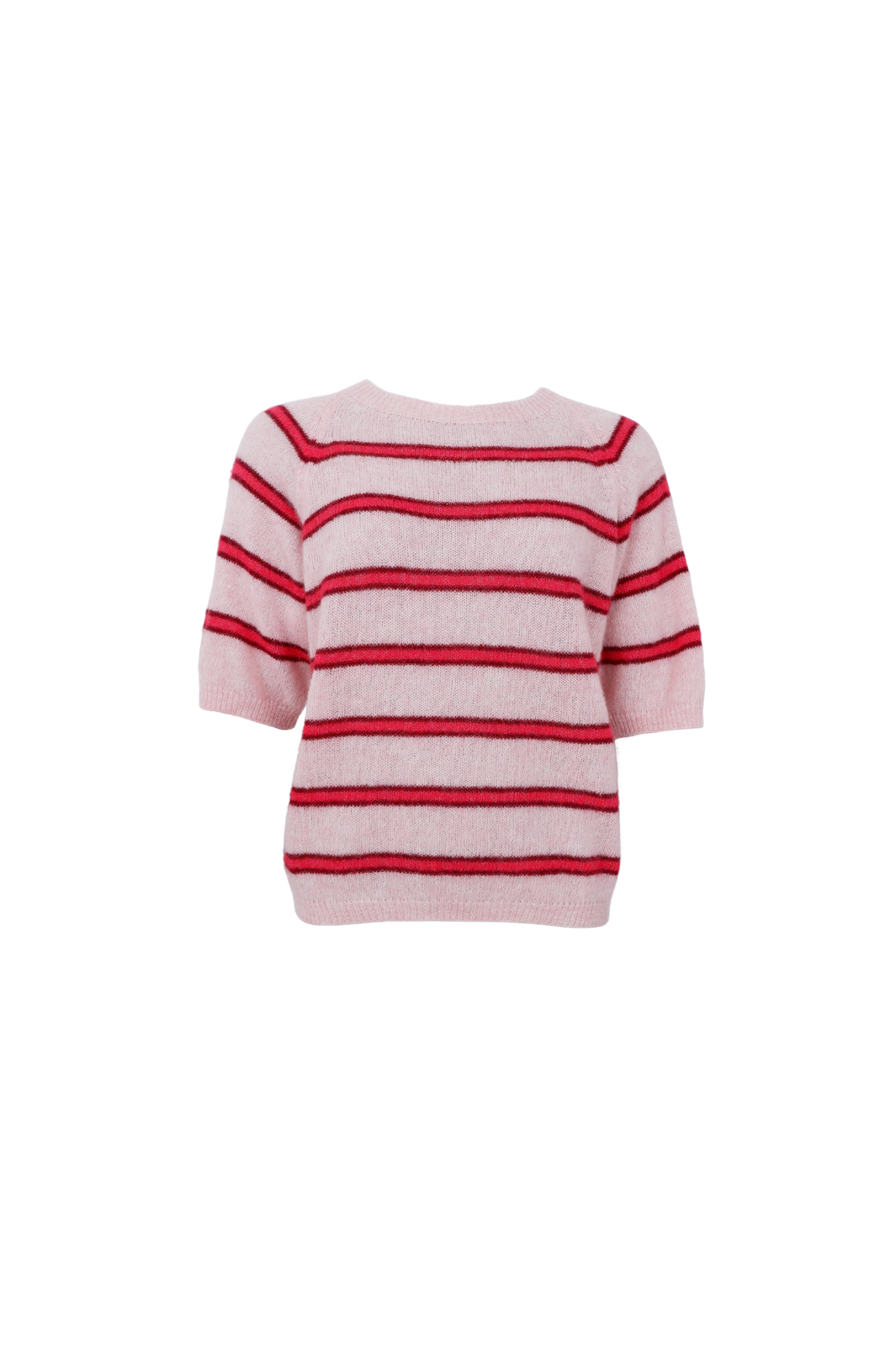 Black Colour - Bcdell Ss Jumper 1246 - Rose Red