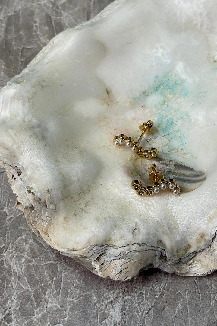 Molly&My Jewellery x Melanie Due - Waves - Forgyldt Øreringe 