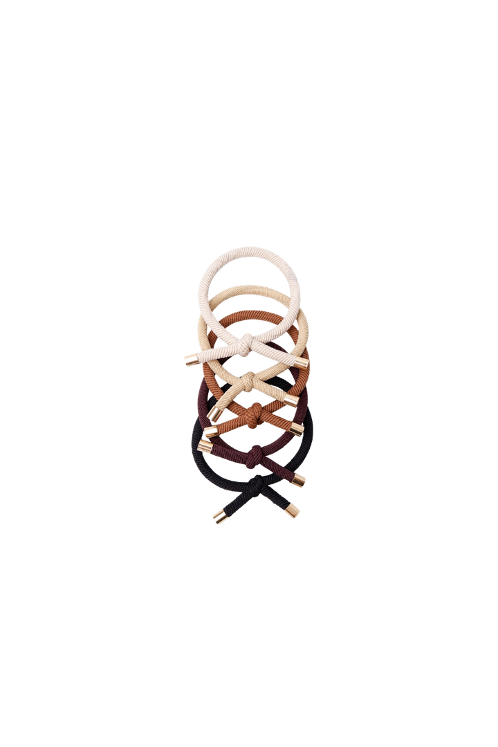 Black Colour - Bcfenja Elastic 5 Pcs. Set 6871 - Brown Mix