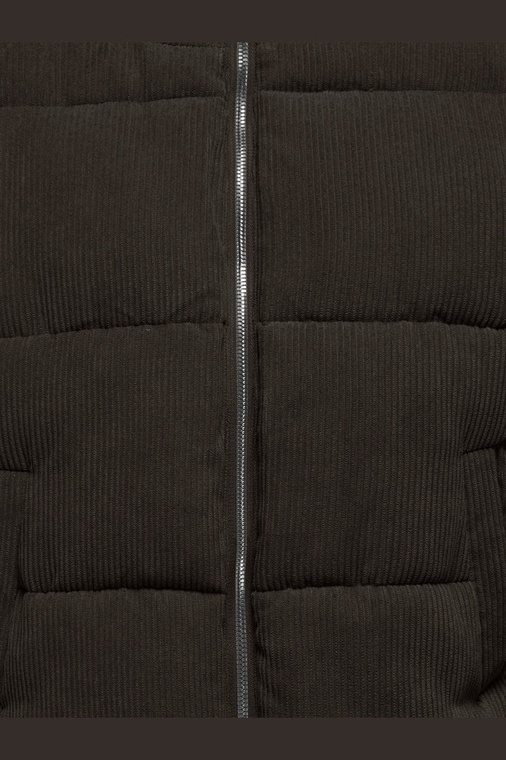 Only - Onlnewdolly Corduroy Puffer - 5118407 Chocolate Torte Big Corduroy Pattern