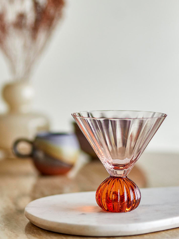 Bloomingville - Taurin Cocktailglas, Rosa, Glas 82072785 - Rose