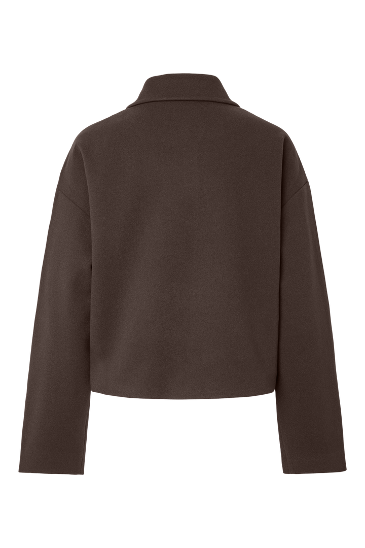 Pieces - Pcaya Short Coat - 5102307 Hot Fudge