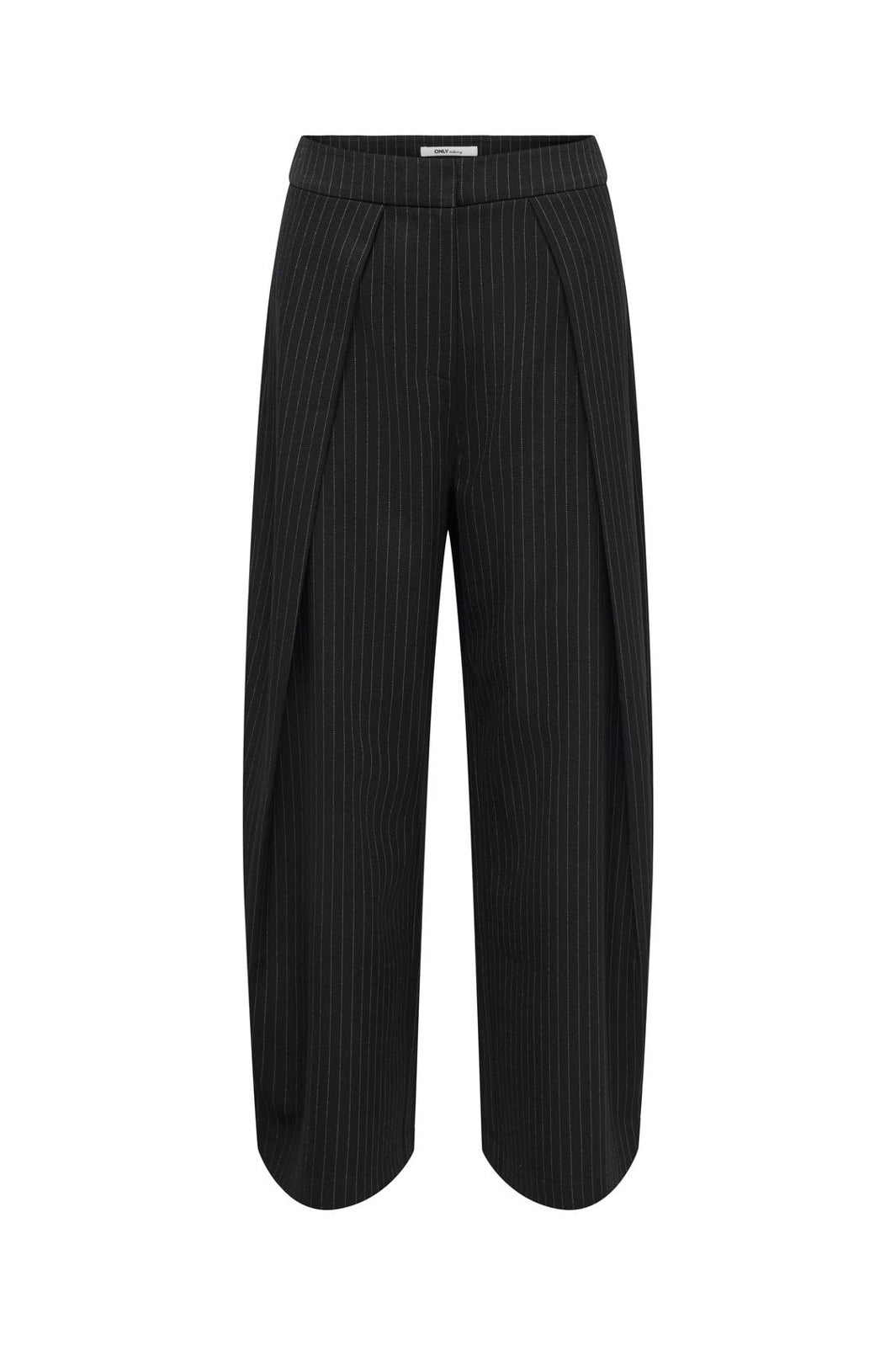 Only - Onlpinya Pleat Barrel Pant Tlr - 5205663 Black Cloud Dancer Pinstripes