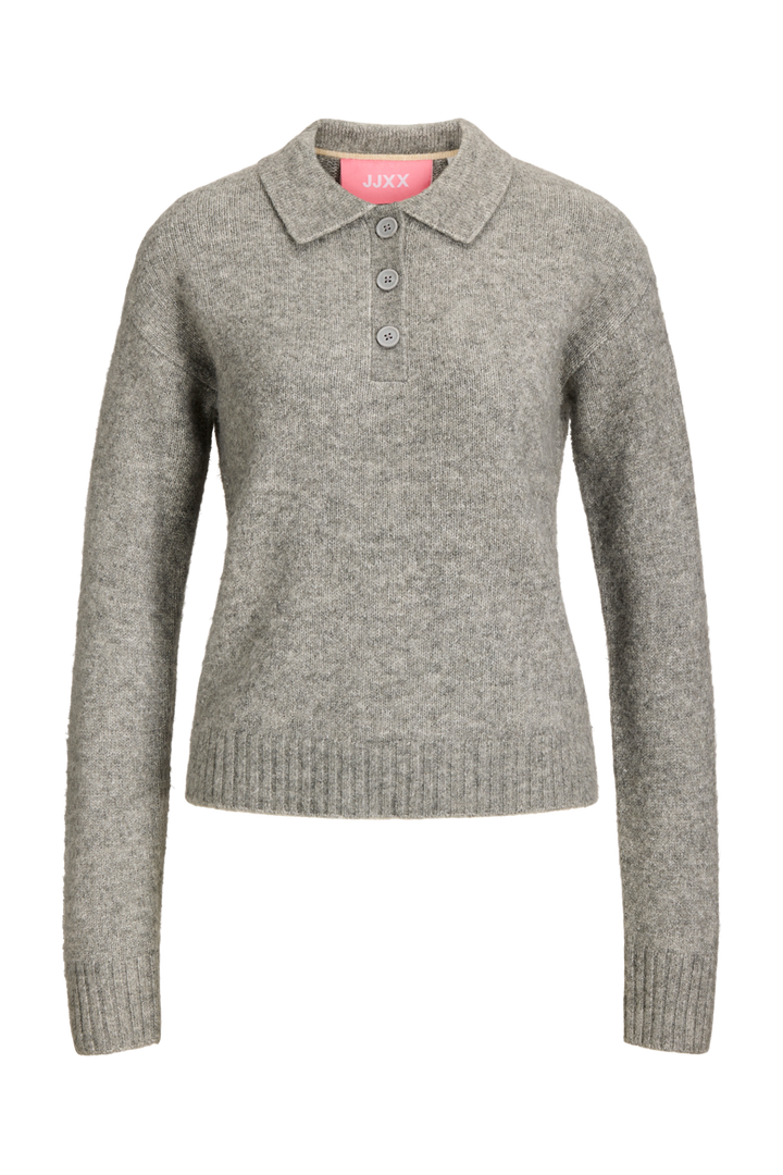 Jjxx - Jxcatalina Diverse Polo Knit - 5126975 Medium Grey Melange