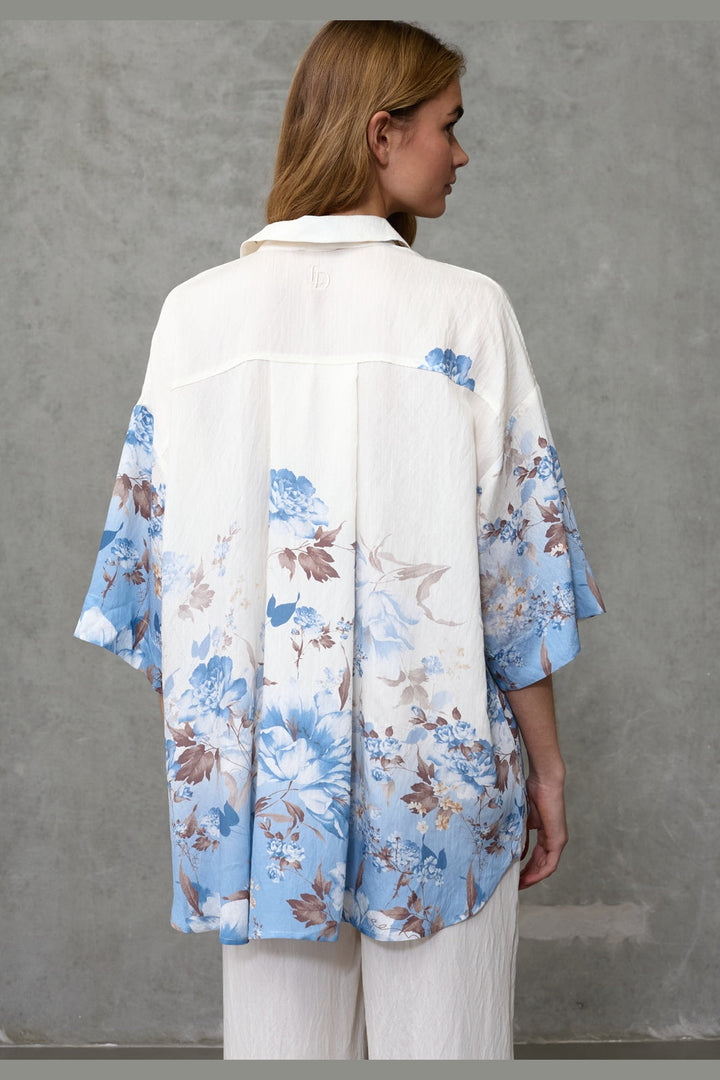 Love & Divine - Love971-16 19856 - 812 - Blue/Brown Flower