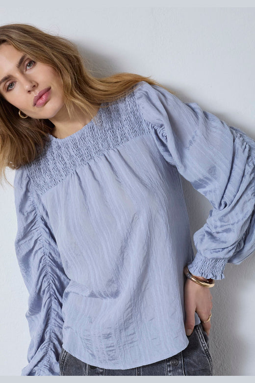 Co´Couture - 45023 Kesicc Drape Sleeve Blouse 504235 - 00014 - Pale Blue