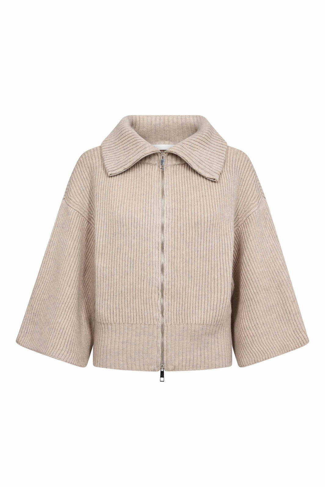 Co´Couture - Rowcc Zip Ss Knit 500542 - 10006 - Bone