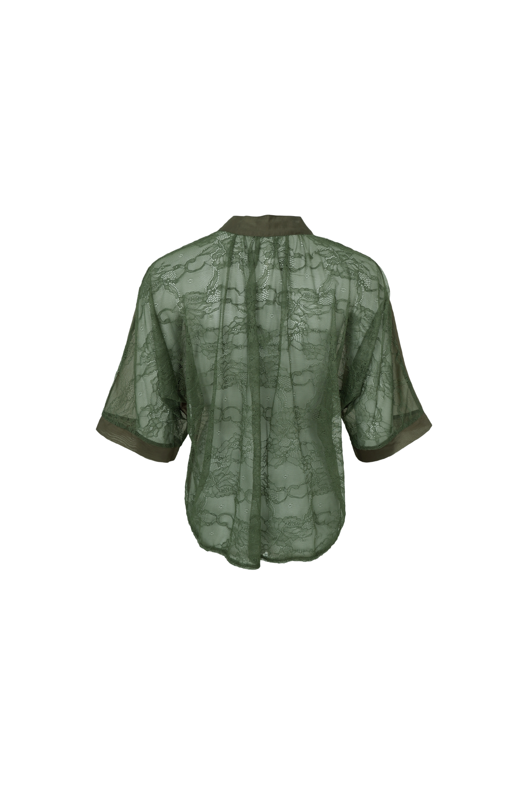 Black Colour - Bccarla Lace Shirt 41216 - Army