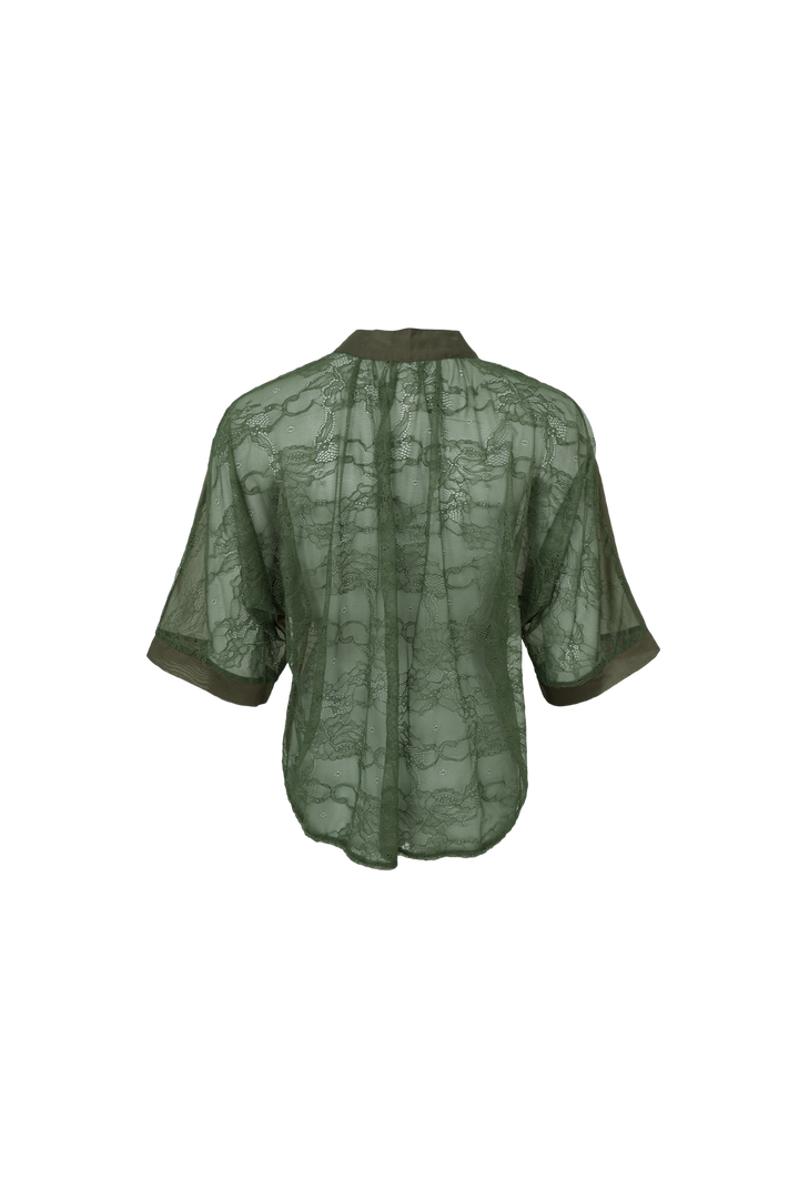 Black Colour - Bccarla Lace Shirt 41216 - Army