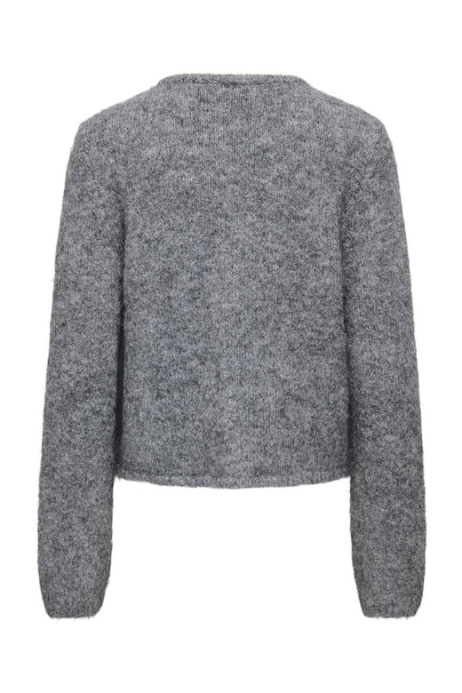 Only - Onlzaggie Ls Button Cardi Cc Knt - 5027936 Dark Grey Melange Pearl Button