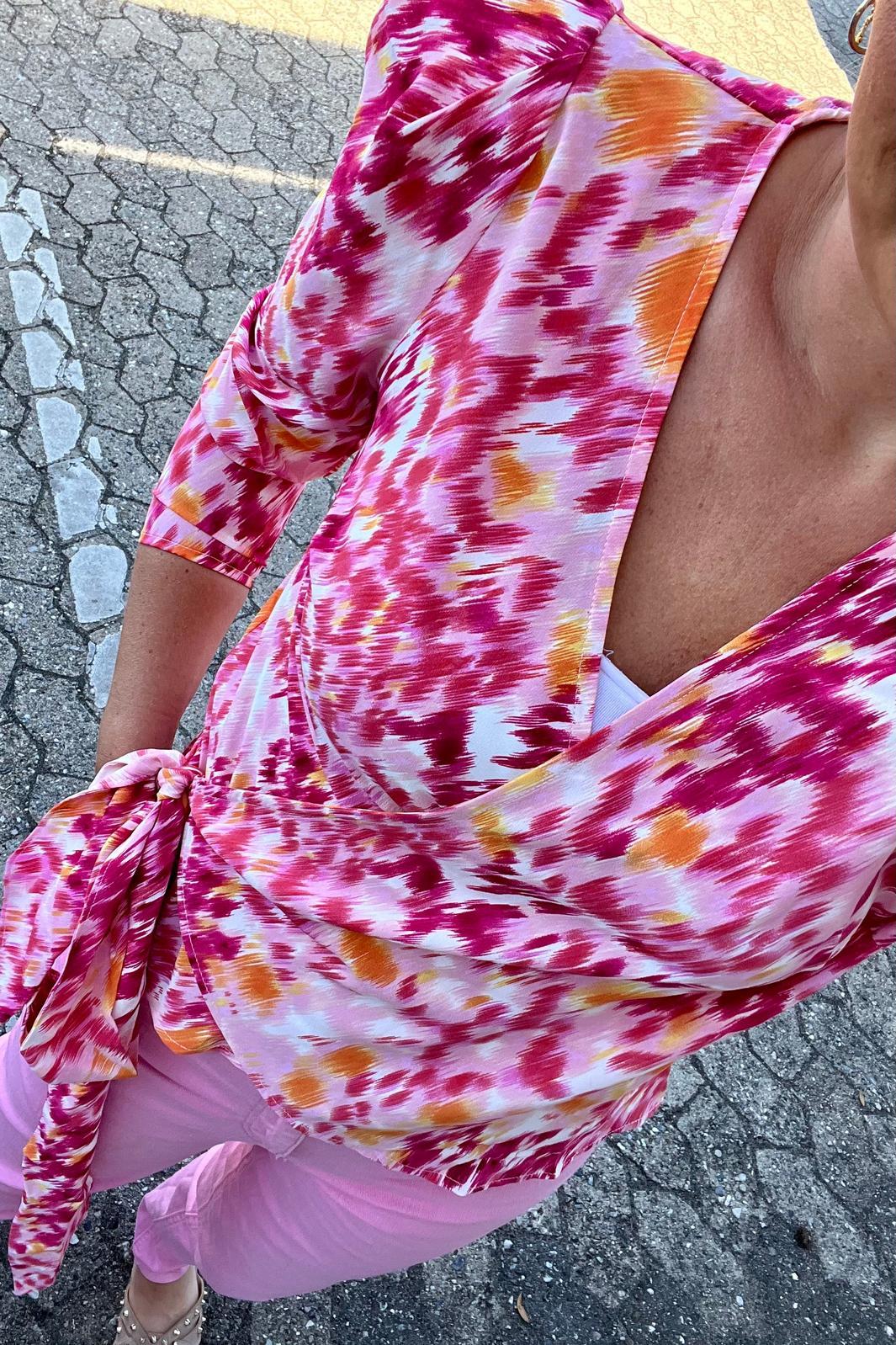 Valentin Studio - Josie Distress Blouse - Pink Bluser 