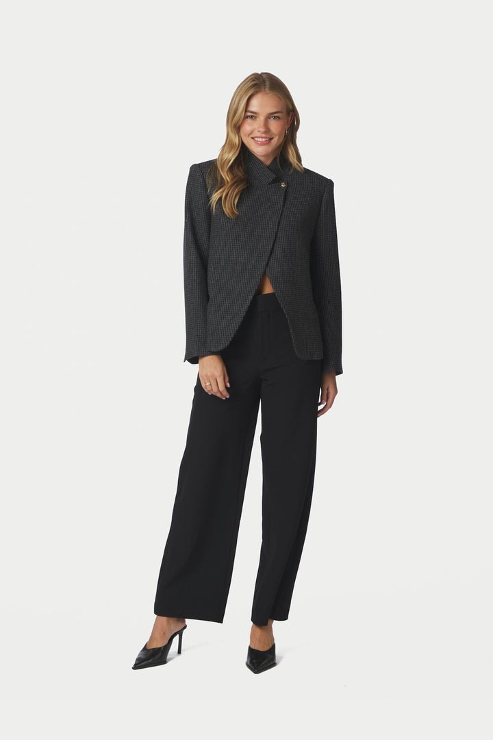 Neo Noir - Paria Check Blazer 170226 - 104 - Dark Grey