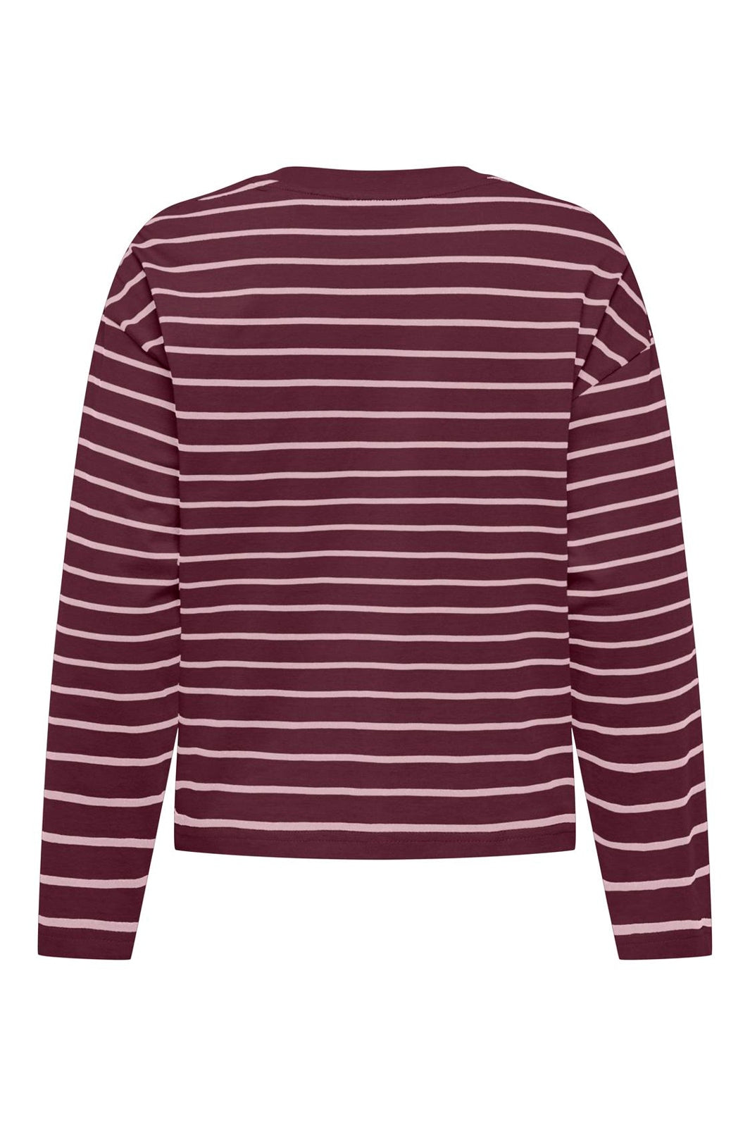 Only - Onlhappy L/S O-Neck Stripe Tee - 5203236 Fig Pale Lilac Lena