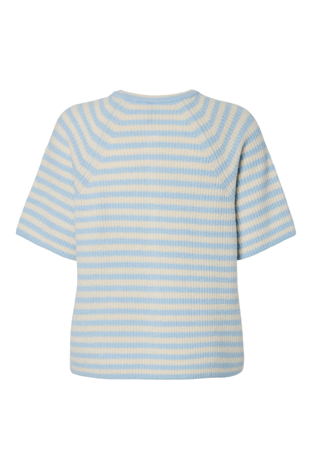 Pieces - Pcmalou Ss O-Neck Stripe Cardigan Pwp - 4931566 Cashmere Blue Birch