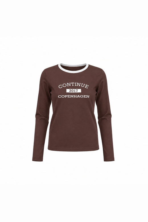 Continue - Dea T Shirt Long Sleve 15341 - Brown
