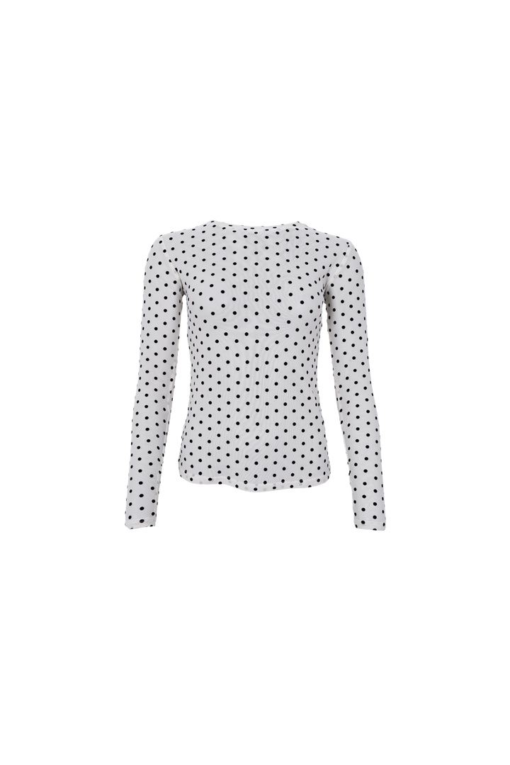 Black Colour - Bcjennie Dotted Mesh Blouse 40611 - Shirts - Off White