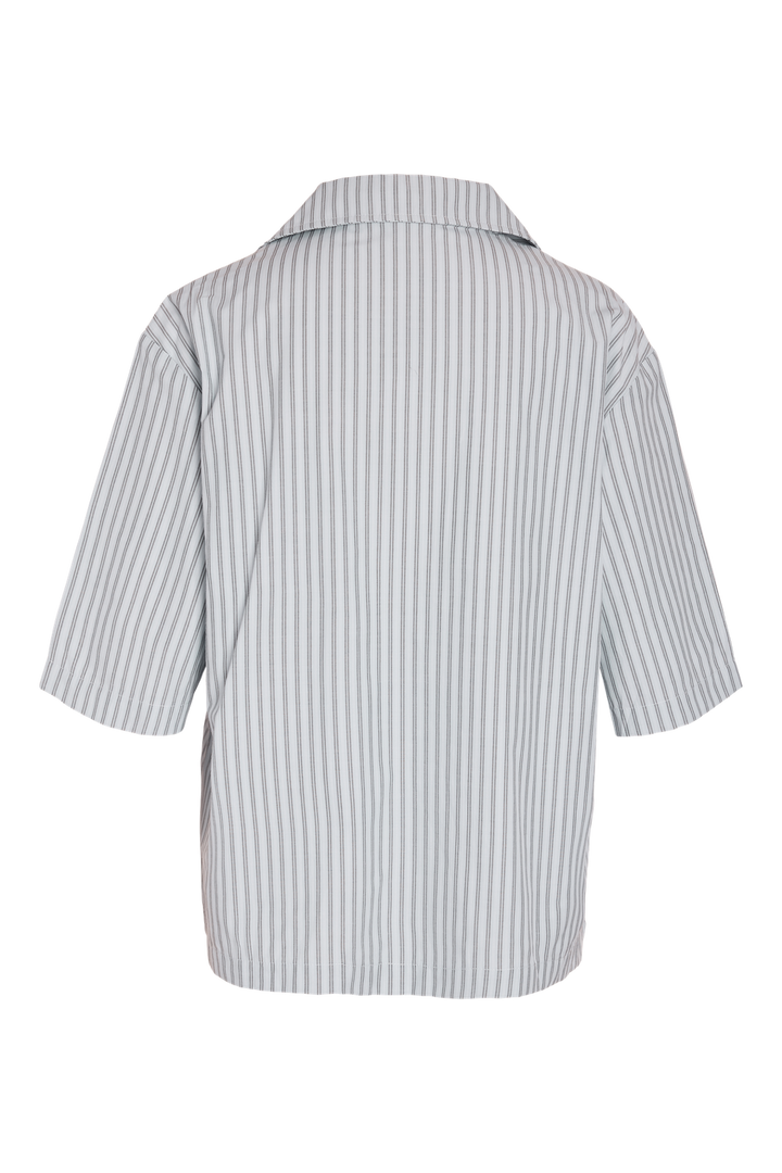 Noisy May - Nmfrida 2/4 Stripe Button Shirt - 5191108 Blue Bell Grey