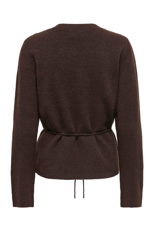 JDY - Jdyelsa Life L/S On Tie Waist Pullov Knt - 5104895 Coffee Bean Melange