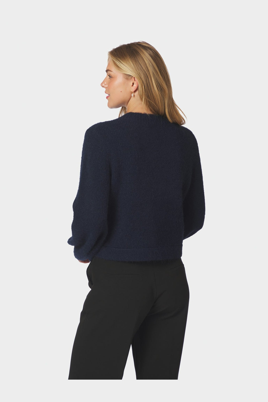 Neo Noir - Gio Fluffy Knit Cardigan 168524 - 141 - Navy