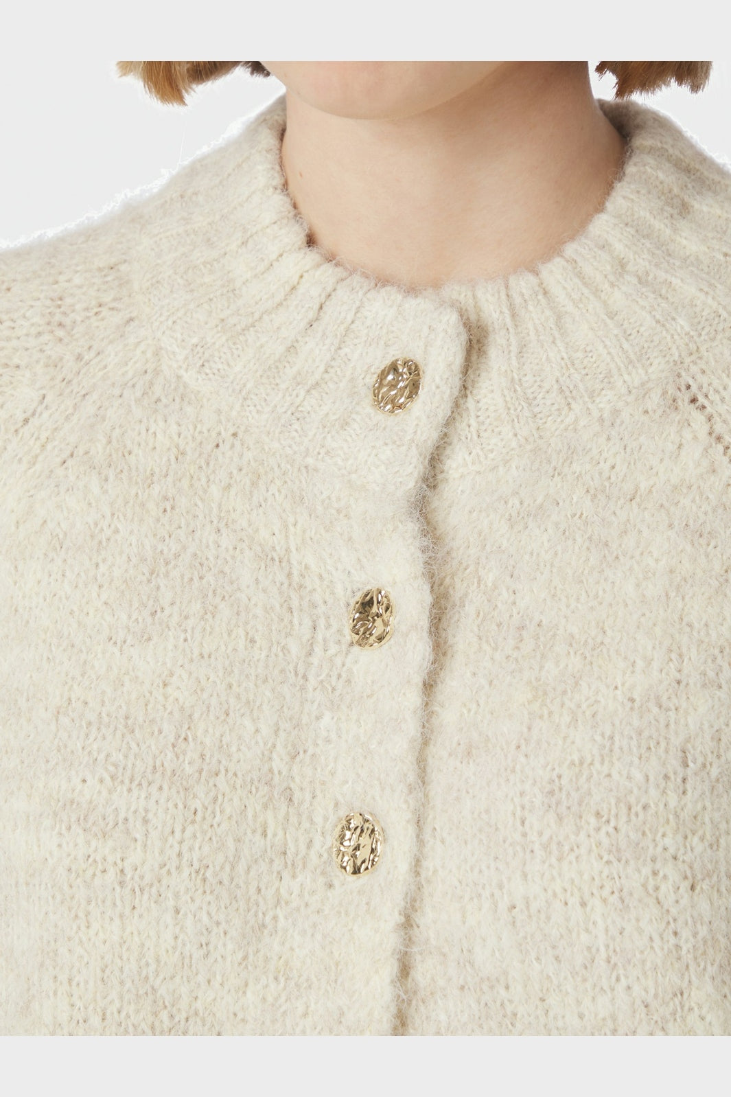 Neo Noir - Benuta Fluffy Knit Cardigan 165816 - 124 - Ivory